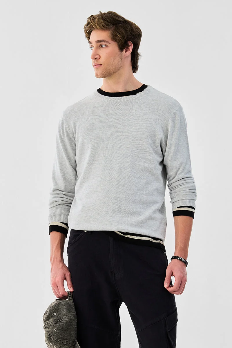 سنيتش Regular Fit Grey Sweater